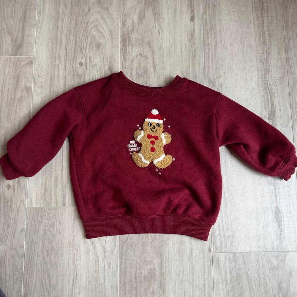 Cat & Jack Gingerbread Sweatshirt Christmas Holiday